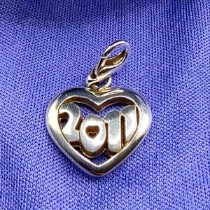 Brighton 2011 Heart Charm with a Lobster Claw Clasp!